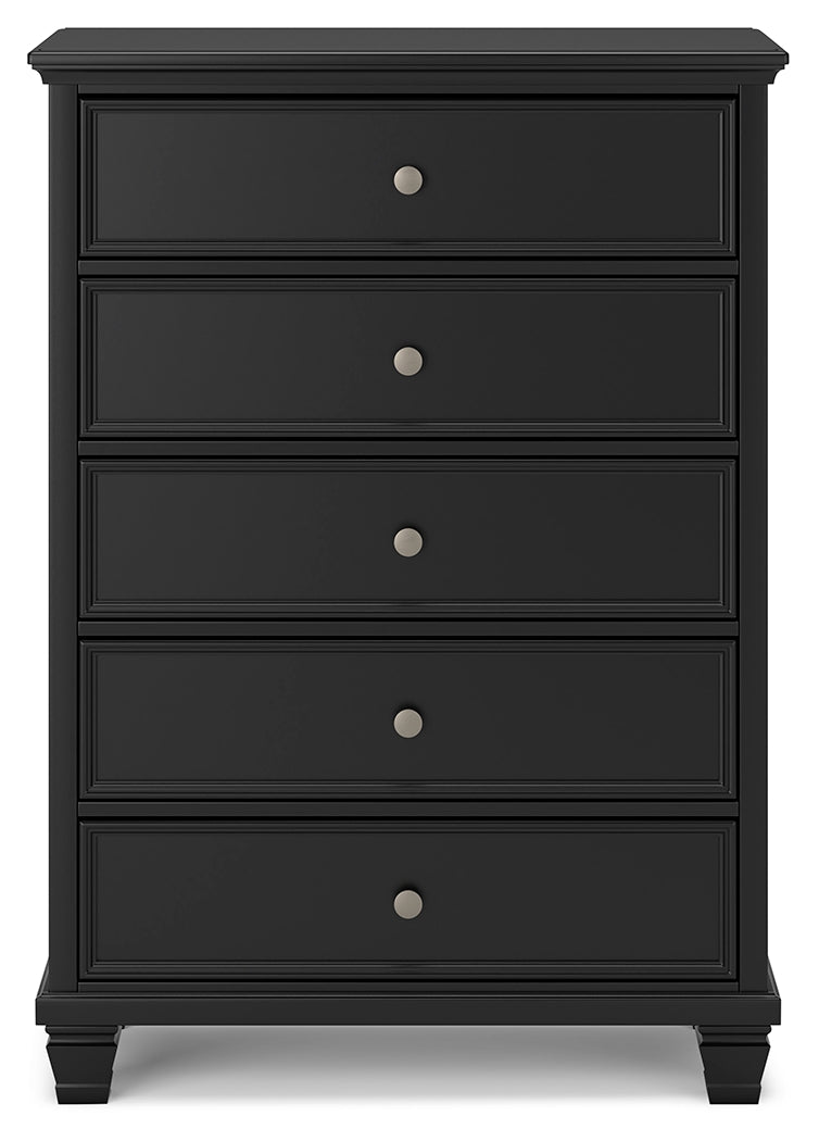 Lanolee Black Panel Bedroom Set - Lara FurnitureBedroom Set