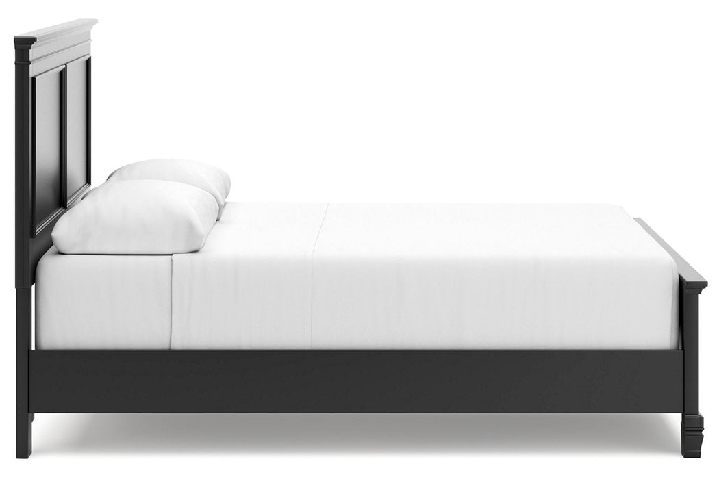 Lanolee Black Queen Panel Bed - Gate FurnitureQueen Bed