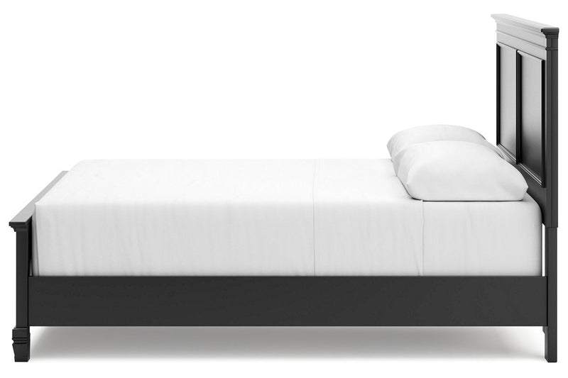 Lanolee Black Queen Panel Bed - Gate FurnitureQueen Bed