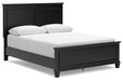 Lanolee Black Queen Panel Bed - Gate FurnitureQueen Bed