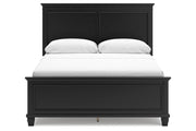 Lanolee Black Queen Panel Bed - Gate FurnitureQueen Bed