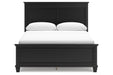 Lanolee Black Queen Panel Bed - Gate FurnitureQueen Bed