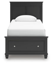 Lanolee Black Twin Panel Storage Bed - B687B21