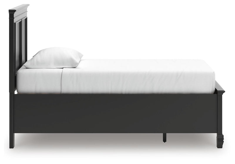 Lanolee Black Twin Panel Storage Bed - B687B21