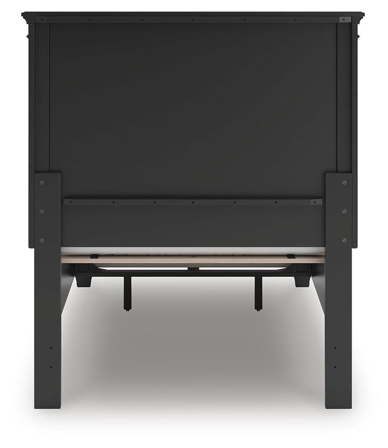 Lanolee Black Twin Panel Storage Bed - B687B21