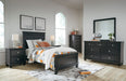Lanolee Black Youth Panel Bedroom Set - Gate FurnitureYouth Bedroom Set