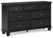 Lanolee California King Panel Bed, Dresser, Chest and 2 Nightstands - B687B32