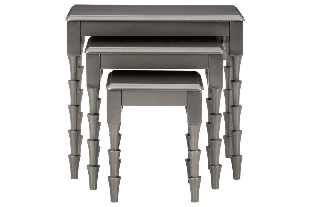 Larkendale Metallic Gray Accent Table (Set of 3) - Gate FurnitureTable