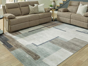 Larkport Cream/Brown/Gray Washable 8' x 10' Area Rug - R407411