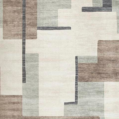Larkport Cream/Brown/Gray Washable 8' x 10' Area Rug - R407411