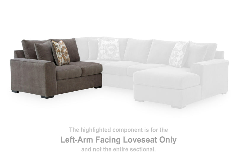 Larson Levee Espresso Left-Arm Facing Loveseat - PC8620555