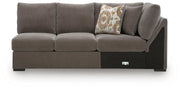 Larson Levee Espresso Right-Arm Facing Armless Loveseat with Wedge - PC8620526