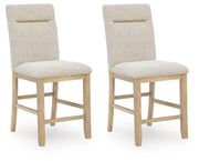 Lasinger Light Brown Counter Height Barstool, Set of 2 - PCD852-124