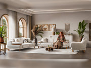 Latte 3-pieces (Sofa & Loveseat & Chair) Livingroom Set in Cream - 200-ST-LAT-HENRY06-321