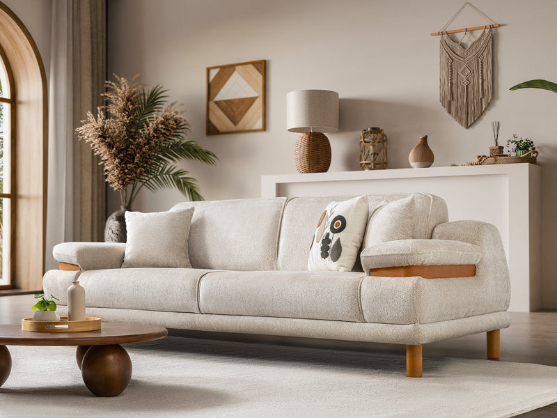 Latte Convertible Loveseat in Cream - 200-ST-LAT-HENRY06-2