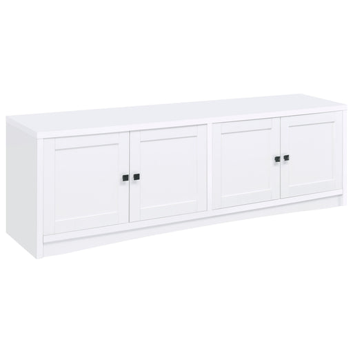 Laughlin 4-door Engineered Wood 78-inch TV Stand White - 724113