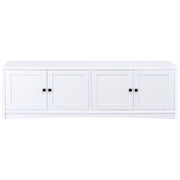 Laughlin 4-door Engineered Wood 78-inch TV Stand White - 724113