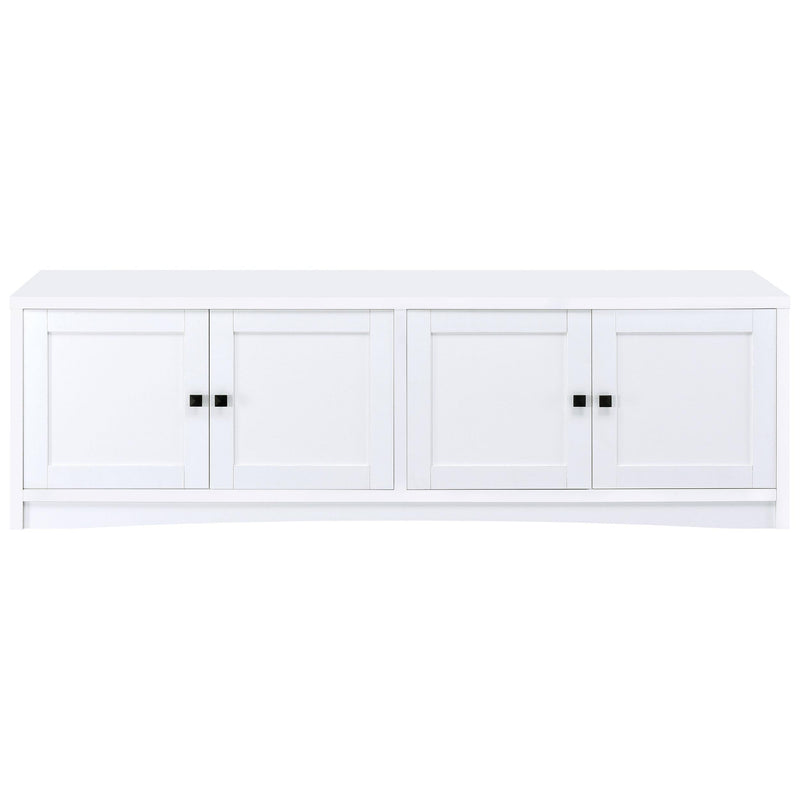 Laughlin 4-door Engineered Wood 78-inch TV Stand White - 724113
