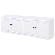 Laughlin 4-door Engineered Wood 78-inch TV Stand White - 724113