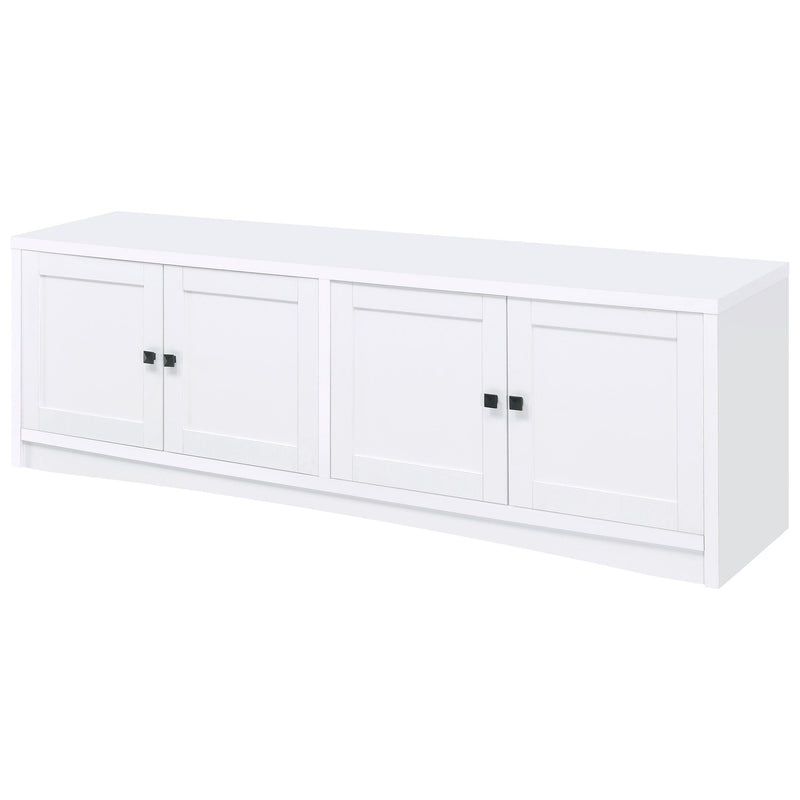 Laughlin 4-door Engineered Wood 78-inch TV Stand White - 724113