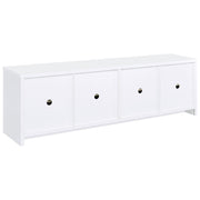 Laughlin 4-door Engineered Wood 78-inch TV Stand White - 724113