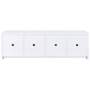 Laughlin 4-door Engineered Wood 78-inch TV Stand White - 724113
