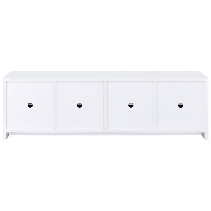 Laughlin 4-door Engineered Wood 78-inch TV Stand White - 724113