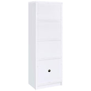 Laughlin 4-shelf Engineered Wood Media Tower White - 724114
