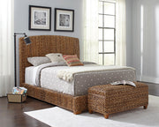 Laughton Banana Leaf California King Panel Bed Amber - 300501KW