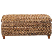 Laughton Hand-Woven Banana Leaf Storage Bench Amber - 500215