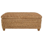 Laughton Hand-Woven Banana Leaf Storage Bench Natural - 500215NTL