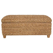 Laughton Hand-Woven Banana Leaf Storage Bench Natural - 500215NTL