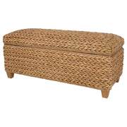 Laughton Hand-Woven Banana Leaf Storage Bench Natural - 500215NTL