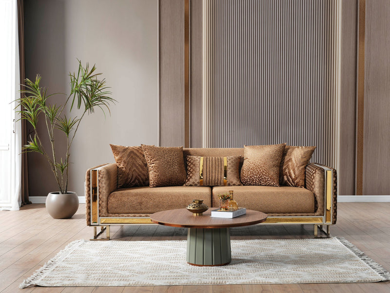 Laura 3-pieces (Sofa & Loveseat & Chair) Livingroom in Cream - 200-ELIF-LAU-A611-321