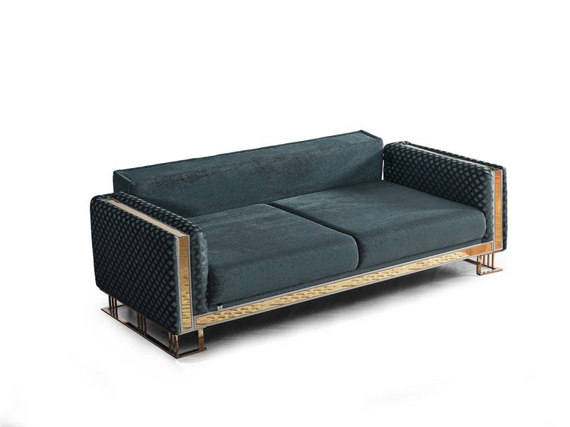 Laura 3-pieces (Sofa & Loveseat & Chair) Livingroom in Cream - Brown - 200-ELIF-LAU-A612-321