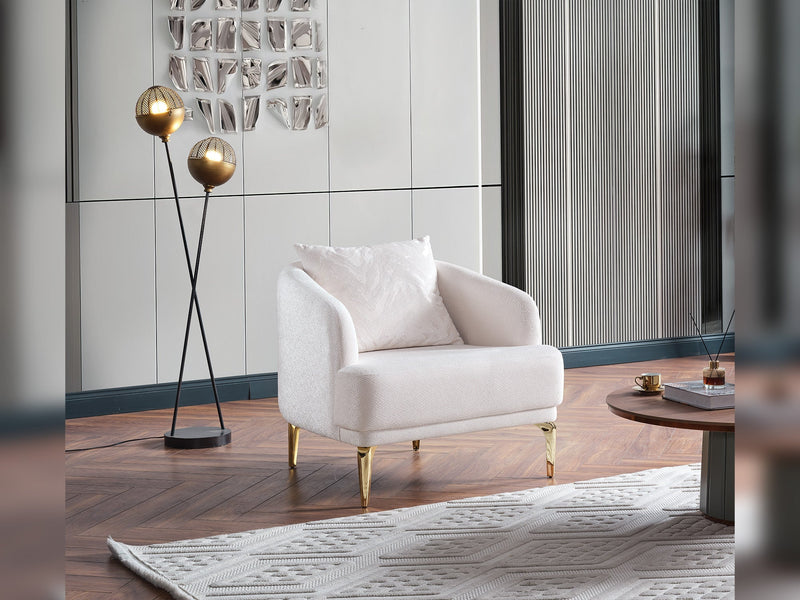 Laura Chair in White - 200-ELIF-LAU-A610-B