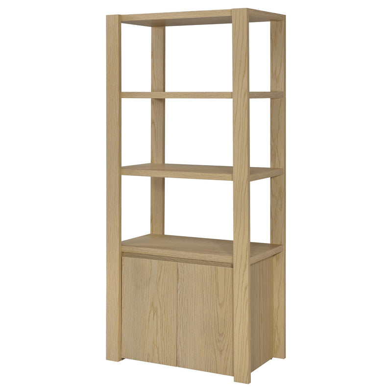 Laurelton 3-shelf Media Tower Tall Pier Cabinet Light Oak - 708224