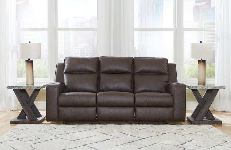 Lavenhorne Reclining Sofa with Drop Down Table - Lara FurnitureReclining Sofa