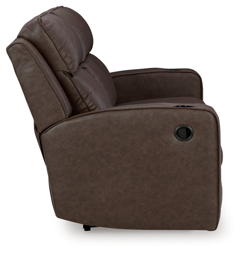 Lavenhorne Reclining Sofa with Drop Down Table - Lara FurnitureReclining Sofa