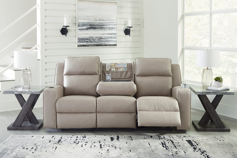 Lavenhorne Reclining Sofa with Drop Down Table - Lara FurnitureReclining Sofa