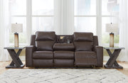 Lavenhorne Reclining Sofa with Drop Down Table - Lara FurnitureReclining Sofa