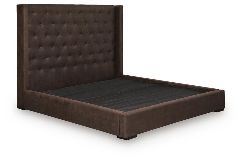 Lavernty Coffee Queen Upholstered Storage Bed - PCB9002B1