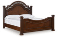 Lavinton Brown Queen Poster Bed - Gate FurnitureQueen Bed