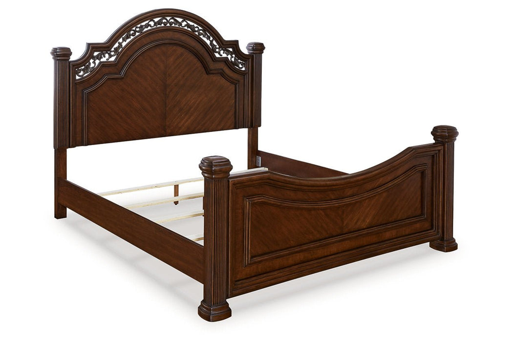 Lavinton Brown Queen Poster Bed - Gate FurnitureQueen Bed