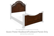 Lavinton Brown Queen Poster Headboard/Footboard Panels - B764-71