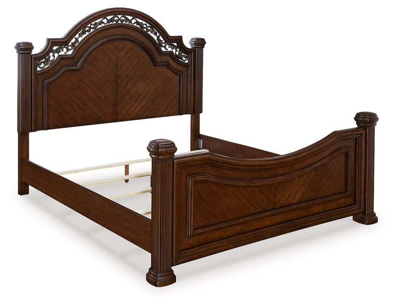 Lavinton King Poster Bed with 2 Nightstands in Brown from Ashley - Lara Furniture