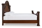 Lavinton King Poster Bed with Dresser and 2 Nightstands in Brown from Ashley - Lara Furniture