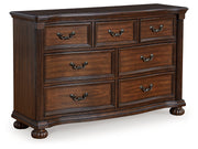 Lavinton King Poster Bed with Dresser and 2 Nightstands in Brown from Ashley - Lara Furniture