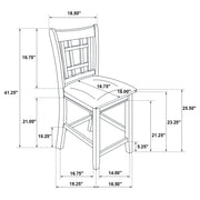 Lavon 5-piece Oval Counter Height Dining Set Espresso - 102888-S5