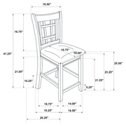 Lavon 5-piece Oval Counter Height Dining Set Light Chestnut - 105278-S5